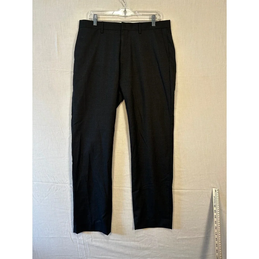 Banana Republic Mens Charcoal Grey Tailored Slim Fit Dress Pants 33x32 RN54023